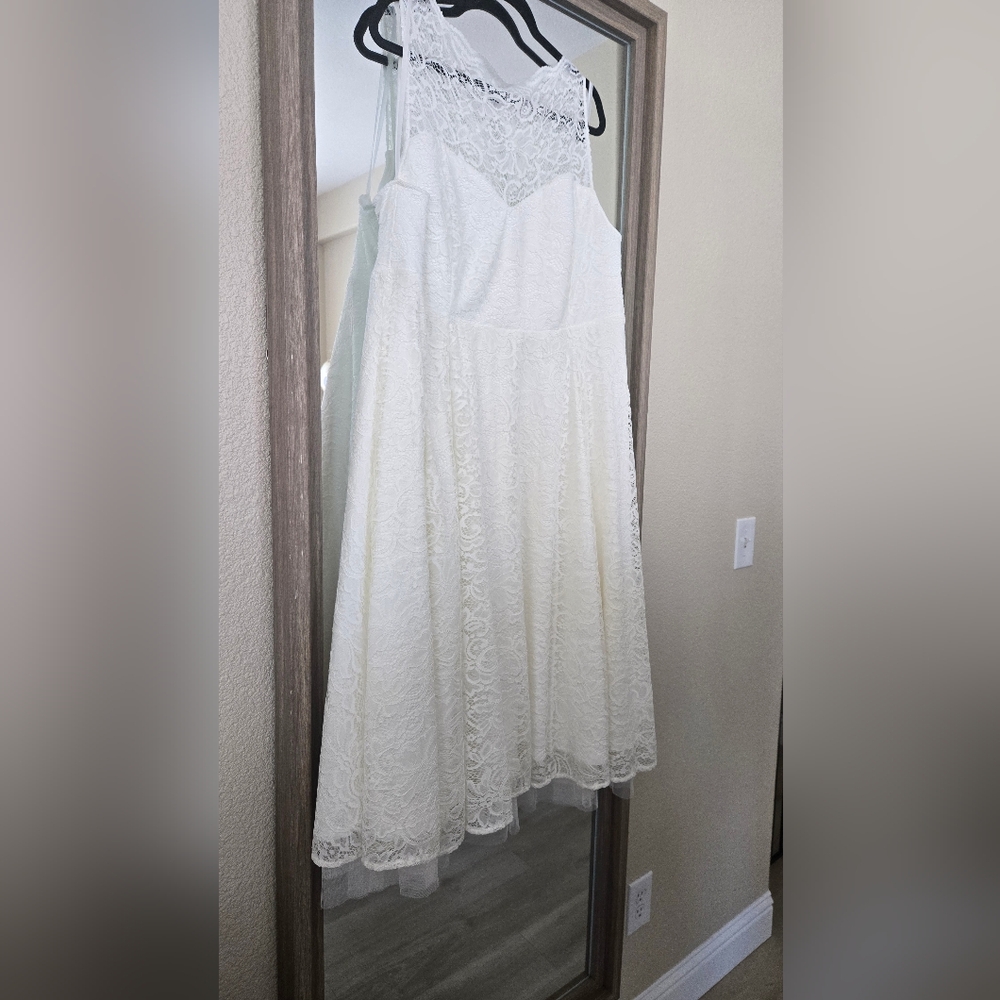 Torrid White Maxi A-Line Skirt